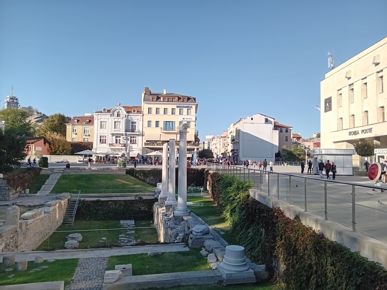 Fussgängerzone römisch-postsozialistisch in Plovdiv