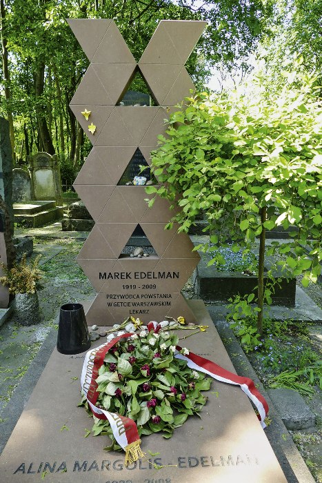 Grab von Marek Edelman, jüdischer Friedhof Warschau