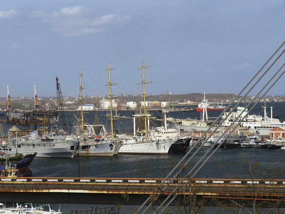 Blick auf den Hafen in Odessa