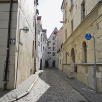 Lettland Altstadtgasse in Riga