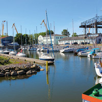 Litauen Bootshafen in Klaipeda