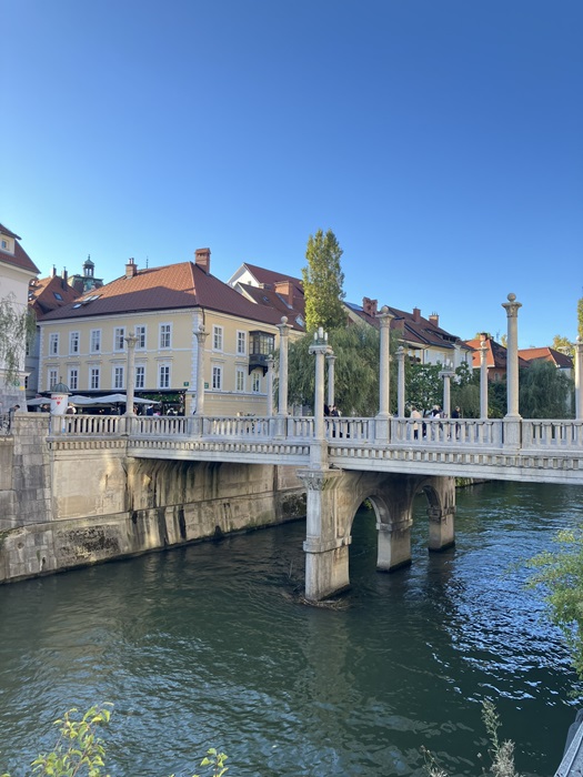 Plečniks Schusterbrücke in Ljubljana