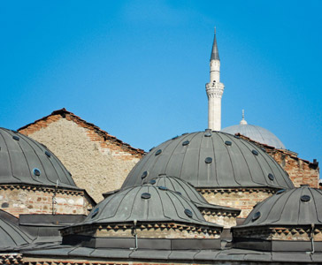 Nordmazedonien: Altstadtdächer in Skopje