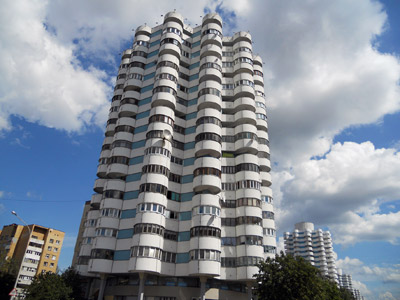 Konstruktivistisches Hochhaus in Minsk